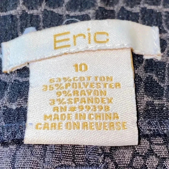 Eric Women's Black Snake Skin Textured Skinny Stretchy Jeans Pants Plus Size 10 - Picture 10 of 10